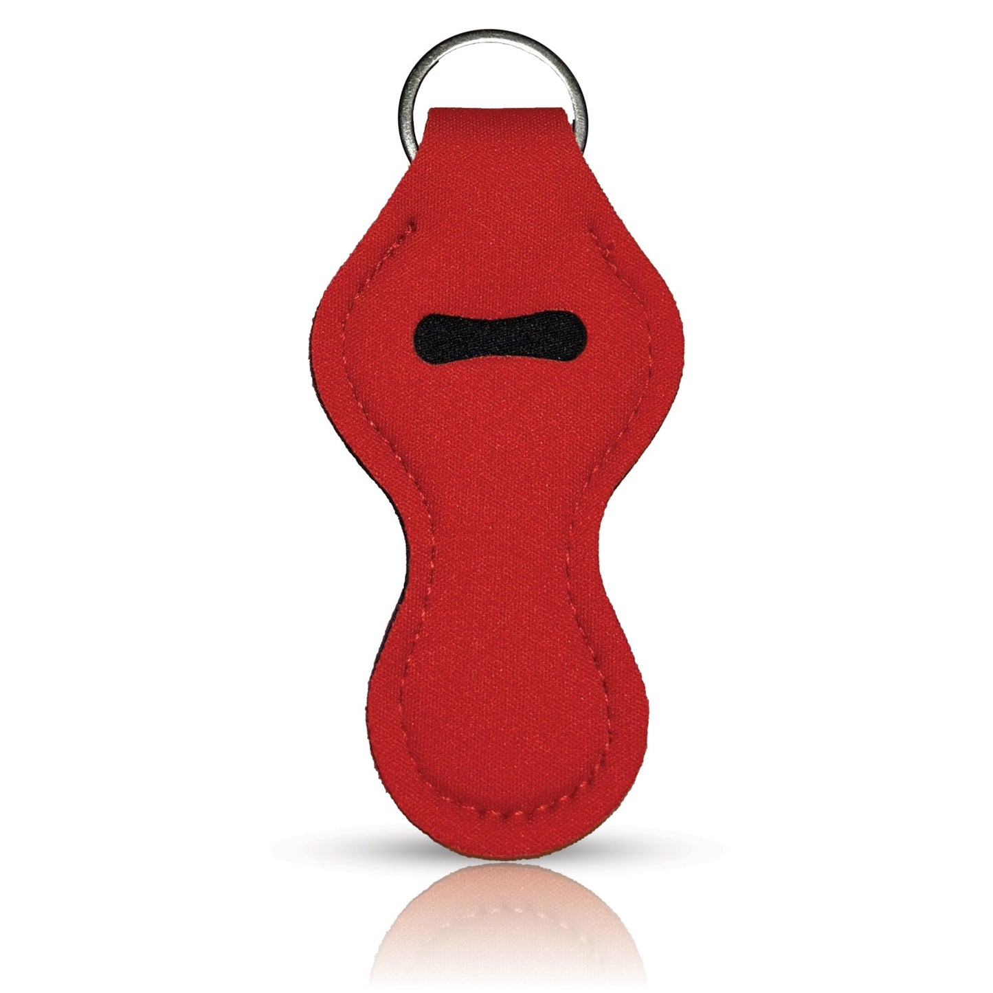 Red Rounded Lip Balm Holder Keychain