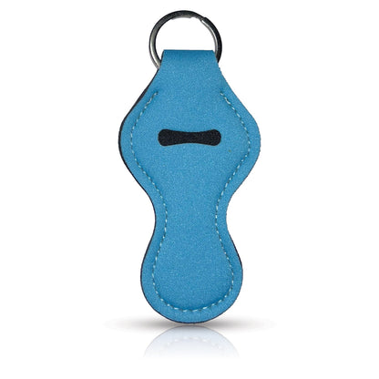 Blue Rounded Lip Balm Holder Keychain