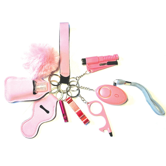 Safety Keychain Set - Baby Pink