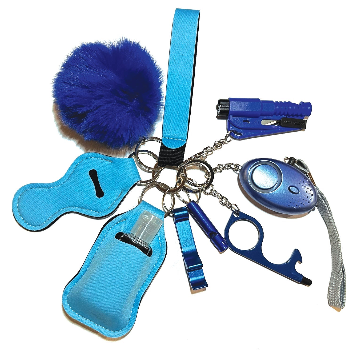 Woman's Safety Keychain Set in Blue