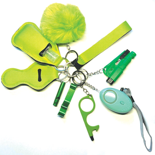 Safety Keychain Set - Green