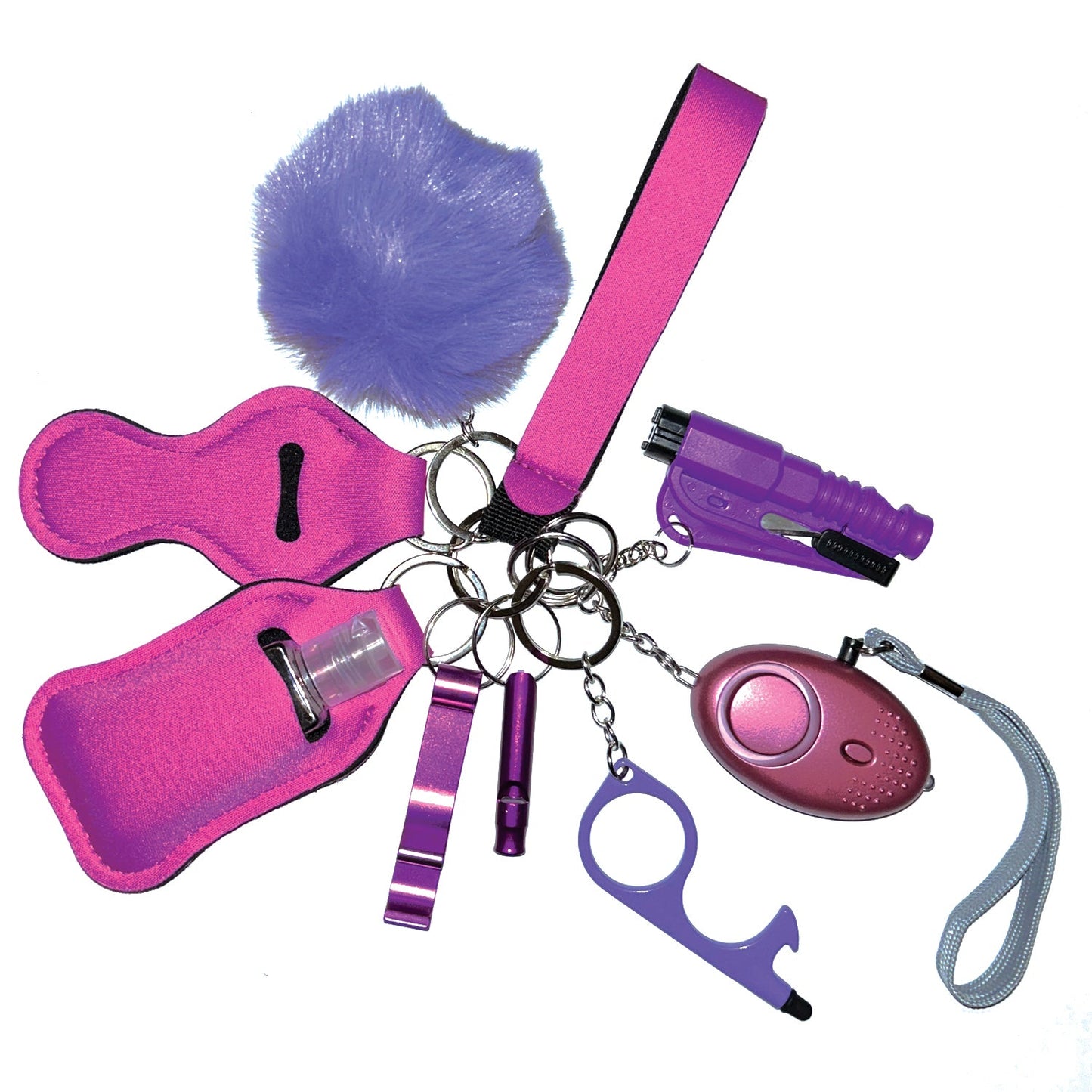 Woman's Safety Keychain Set in Purple