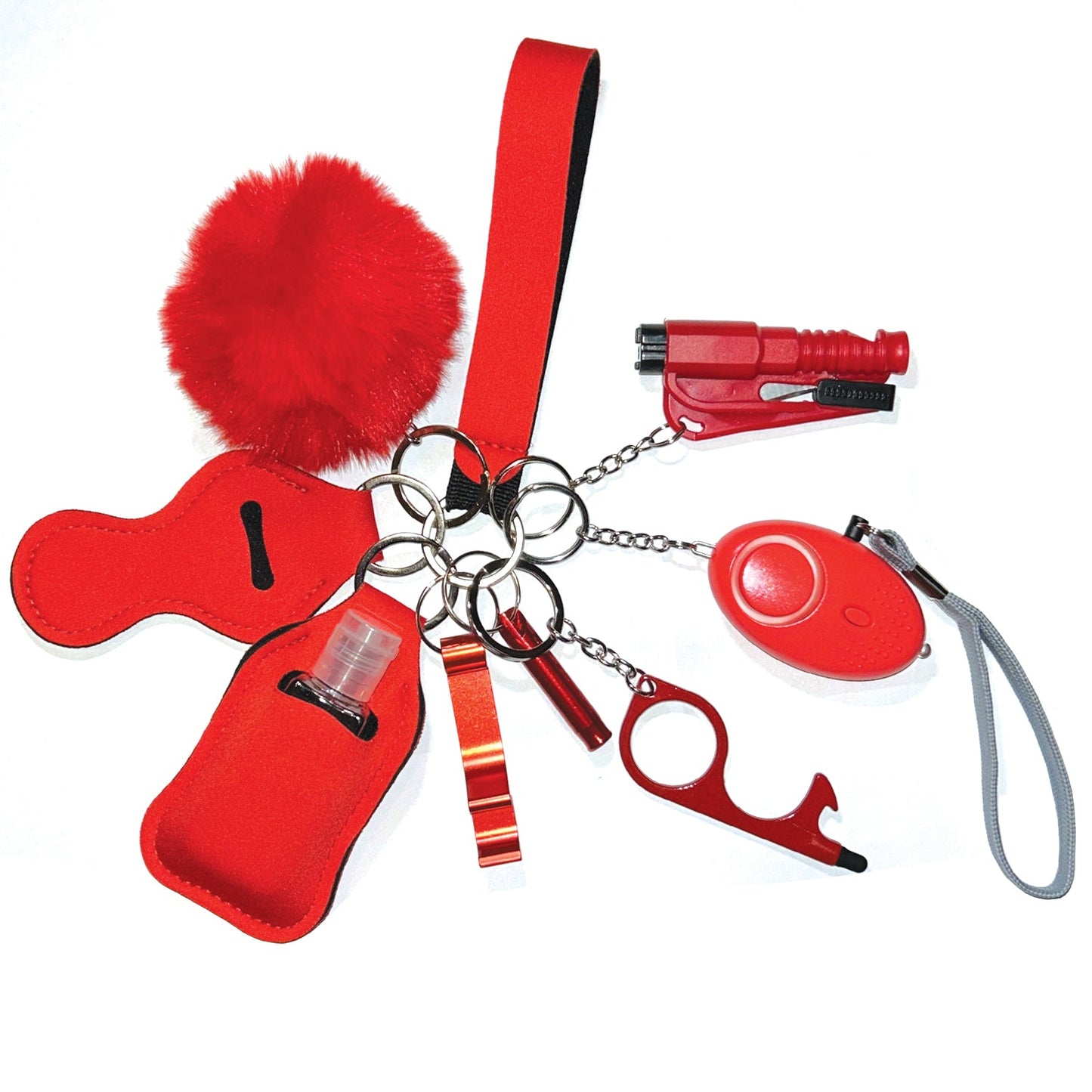 Woman's Safety Keychain Set in Red