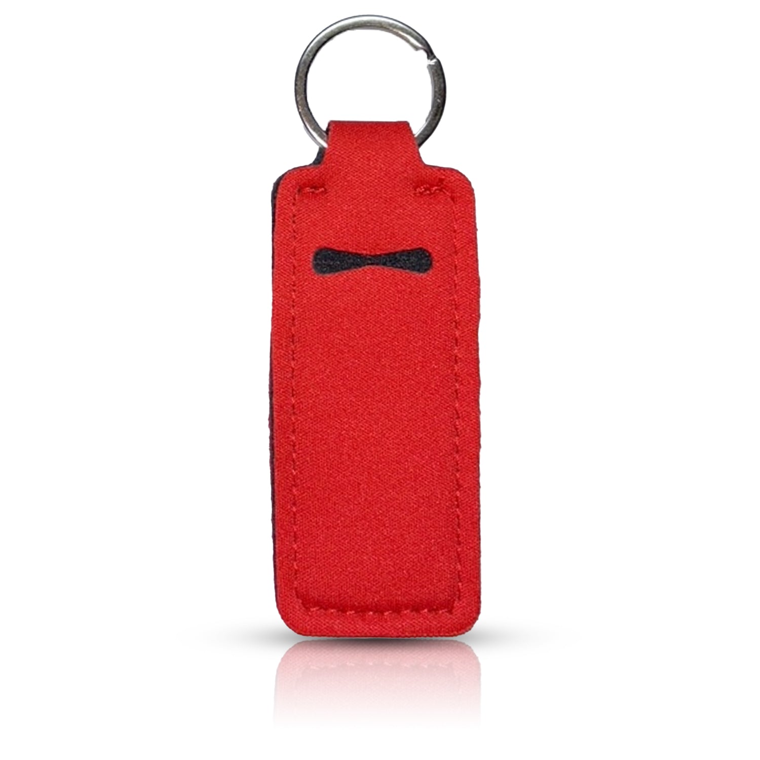 Red Straight Lip Balm Holder Keychain