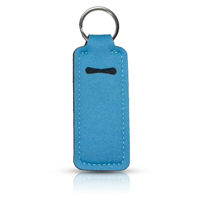 Blue Straight Lip Balm Holder Keychain