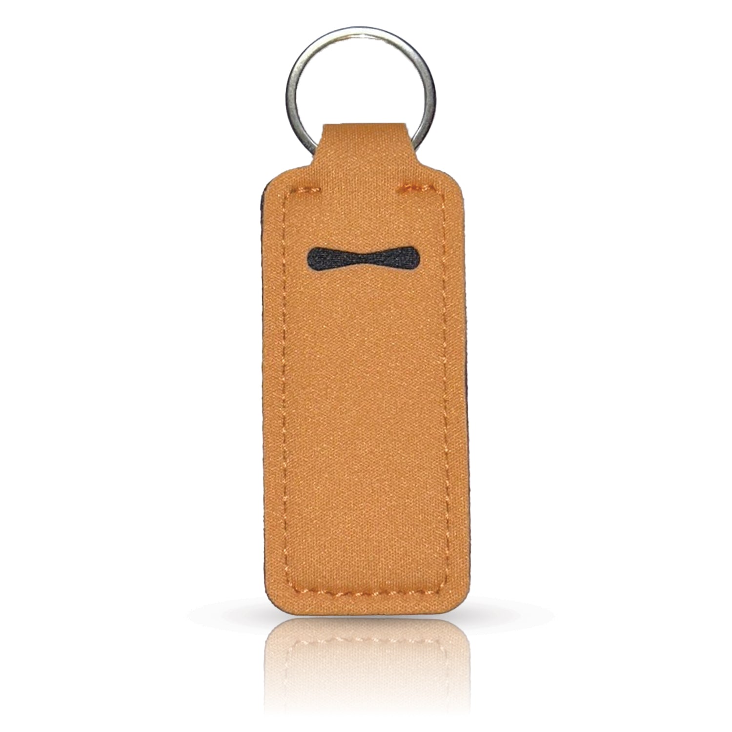 Orange Straight Lip Balm Holder Keychain