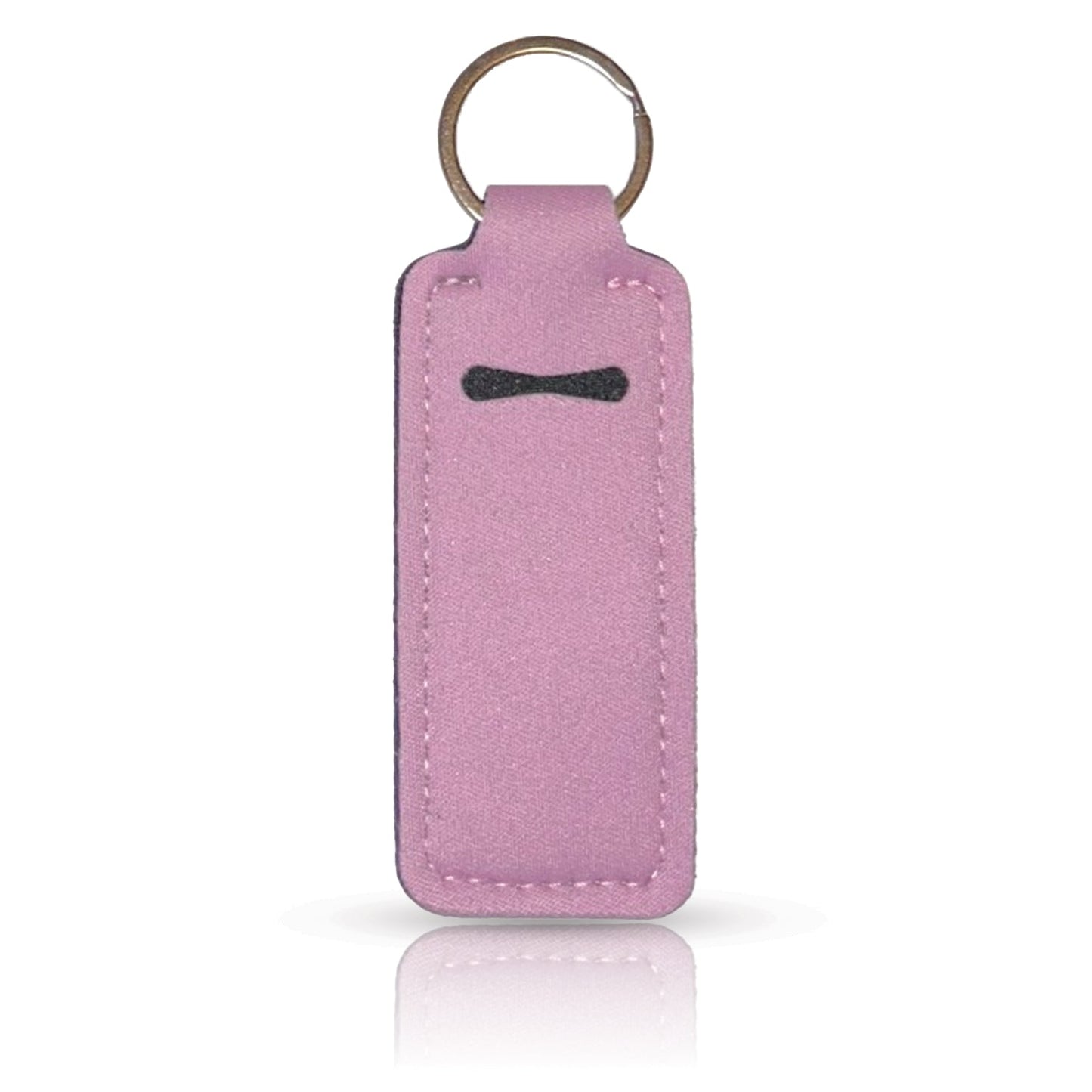 Baby Pink Straight Lip Balm Holder Keychain